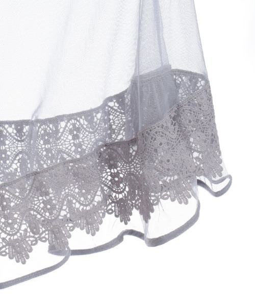 axes femme（アクシーズファム）の「裾レースチュールスカート（スカート・レディース・ブラック/グレー/キナリ・FREE）」の16枚目の写真