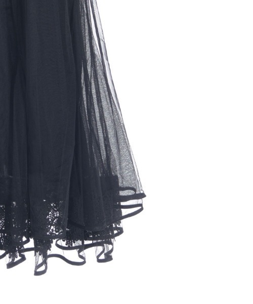 axes femme スカート チュール レース 黒 裾レースチュールスカート（スカート）｜axes femme（アクシーズ