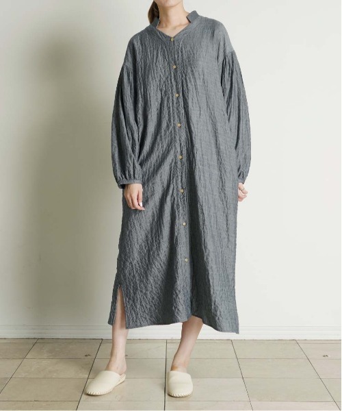 セール】キッドブルー -25シャーリングデニム＆ギンガム -長袖