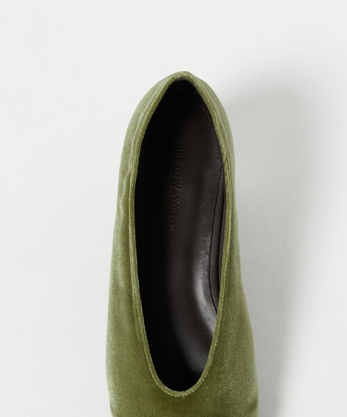 BEAUTY&YOUTH UNITED ARROWS（ビューティーアンドユースユナイテッドアローズ）の「ギャザートゥ ベルベット フラットシューズ（パンプス・レディース・ブラック/ケリーグリーン・36h/37h/37/36）」の13枚目の写真