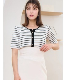 リネン」に該当するレディースのTシャツ/カットソー（Vネック