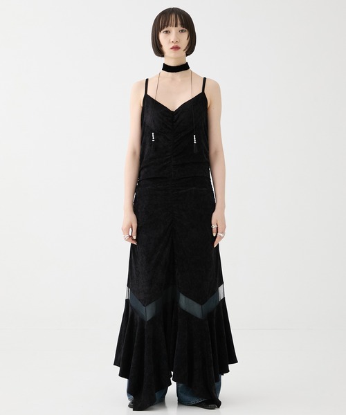 fetico ベロアビスチェ FETICO/フェティコ】《STUDIOUS別注》VELOUR SHEER CUT HEM