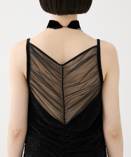 FETICO（フェティコ）の「【FETICO/フェティコ】《STUDIOUS別注》VELOUR SHEER CUT HEM DRESS/ベロアシアーカットヘムドレス/ワンピース（ドレス・レディース・ブラック/ブラウン・1/2）」の11枚目の写真