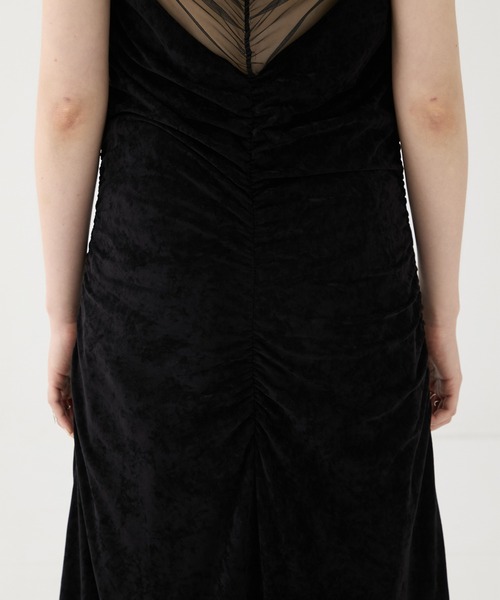 FETICO（フェティコ）の「【FETICO/フェティコ】《STUDIOUS別注》VELOUR SHEER CUT HEM DRESS/ベロアシアーカットヘムドレス/ワンピース（ドレス・レディース・ブラック/ブラウン・1/2）」の12枚目の写真