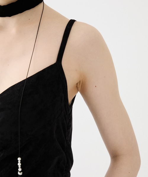 FETICO/フェティコ】《STUDIOUS別注》VELOUR SHEER CUT HEM DRESS