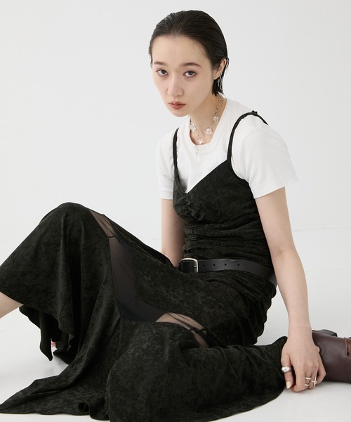 FETICO/フェティコ】《STUDIOUS別注》VELOUR SHEER CUT HEM