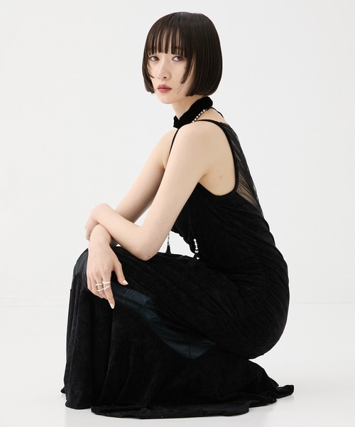 fetico ベロアビスチェ FETICO/フェティコ】《STUDIOUS別注》VELOUR SHEER CUT HEM