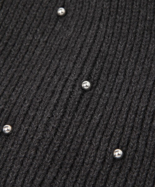 LAKOLE(ラコレ)の「ボールスタッズニットワッチ / 571142(ニットキャップ/ビーニー・レディース・チャコール/アイボリー/グレー・FREE)」の9枚目の写真