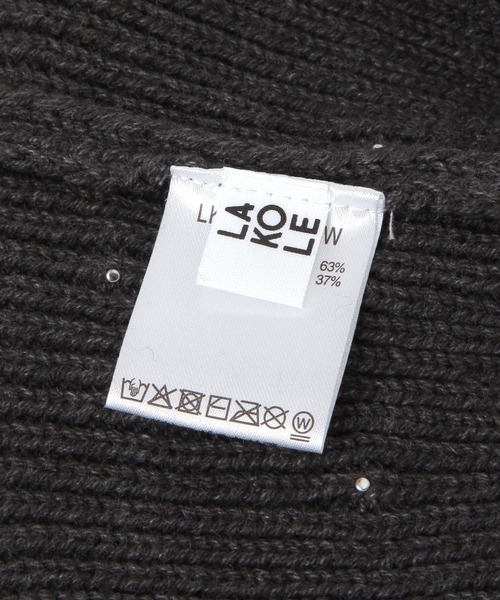 LAKOLE(ラコレ)の「ボールスタッズニットワッチ / 571142(ニットキャップ/ビーニー・レディース・チャコール/アイボリー/グレー・FREE)」の11枚目の写真