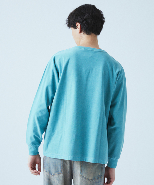 JOURNAL STANDARD(ジャーナルスタンダード)の「OE バック ピグメント ヘンリー ネック ロンT(Tシャツ/カットソー・メンズ・ブラック系その他/サックスブルー/ホワイト/パープル・MEDIUM/LARGE)」の15枚目の写真