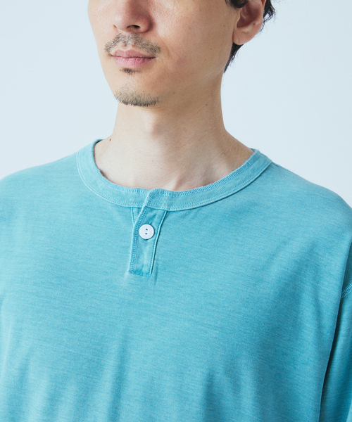 JOURNAL STANDARD(ジャーナルスタンダード)の「OE バック ピグメント ヘンリー ネック ロンT(Tシャツ/カットソー・メンズ・ブラック系その他/サックスブルー/ホワイト/パープル・MEDIUM/LARGE)」の16枚目の写真