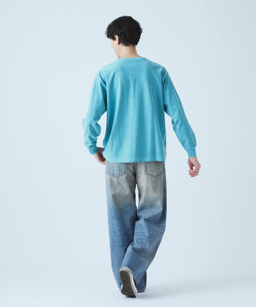 JOURNAL STANDARD(ジャーナルスタンダード)の「OE バック ピグメント ヘンリー ネック ロンT(Tシャツ/カットソー・メンズ・ブラック系その他/サックスブルー/ホワイト/パープル・MEDIUM/LARGE)」の18枚目の写真