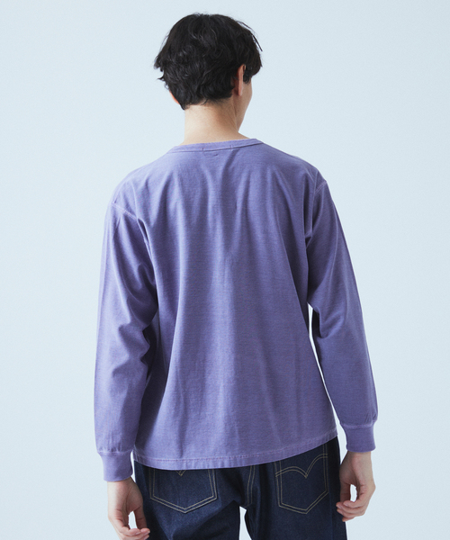 JOURNAL STANDARD(ジャーナルスタンダード)の「OE バック ピグメント ヘンリー ネック ロンT(Tシャツ/カットソー・メンズ・ブラック系その他/サックスブルー/ホワイト/パープル・MEDIUM/LARGE)」の21枚目の写真