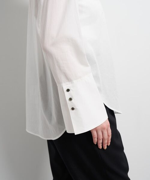 LANVIN en Bleu（ランバンオンブルー）の「スタンドカラープルオーバーブラウス（シャツ/ブラウス・レディース・ネイビー/ブルー/オフホワイト・38）」の12枚目の写真