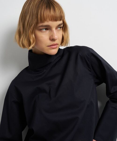 LANVIN en Bleu（ランバンオンブルー）の「スタンドカラープルオーバーブラウス（シャツ/ブラウス・レディース・ネイビー/ブルー/オフホワイト・38）」の19枚目の写真