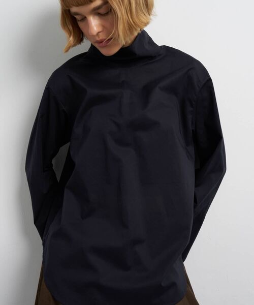 LANVIN en Bleu（ランバンオンブルー）の「スタンドカラープルオーバーブラウス（シャツ/ブラウス・レディース・ネイビー/ブルー/オフホワイト・38）」の20枚目の写真