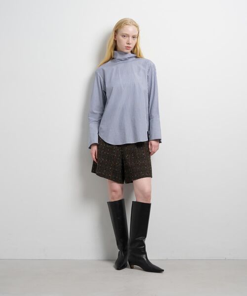 LANVIN en Bleu（ランバンオンブルー）の「スタンドカラープルオーバーブラウス（シャツ/ブラウス・レディース・ネイビー/ブルー/オフホワイト・38）」の22枚目の写真