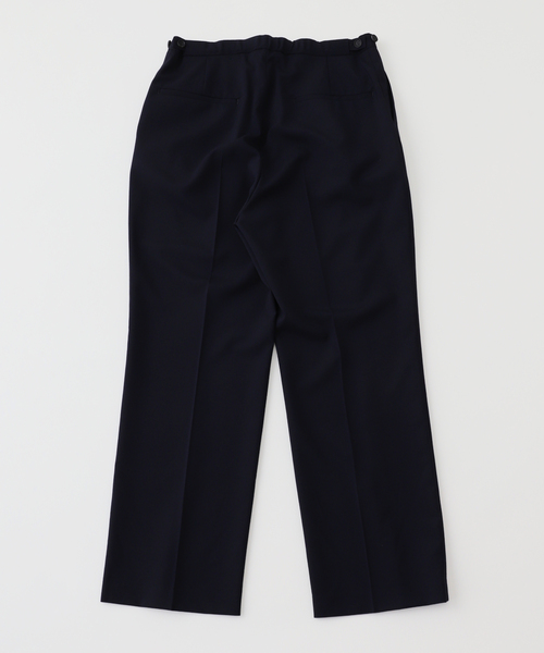 POSTELEGANT（ポステレガント）の「POSTELEGANT / ポステレガント wool waist adjust trousers（スラックス・メンズ・ネイビー・MEDIUM/LARGE）」の3枚目の写真