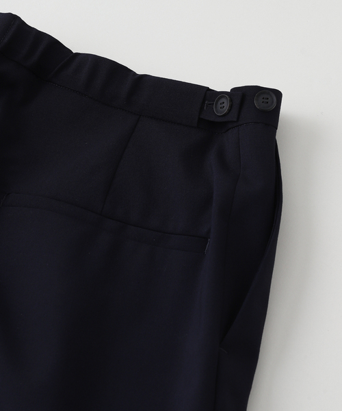 POSTELEGANT（ポステレガント）の「POSTELEGANT / ポステレガント wool waist adjust trousers（スラックス・メンズ・ネイビー・MEDIUM/LARGE）」の5枚目の写真