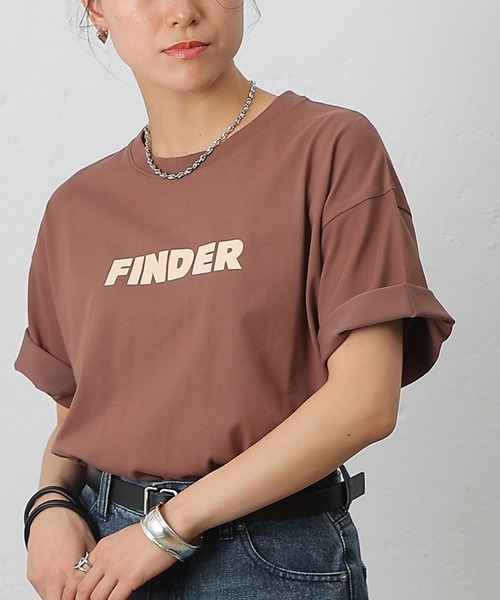 COLONY 2139(コロニートゥーワンスリーナイン)の「FINDERプリントTシャツ(Tシャツ/カットソー・レディース・ホワイト/ライトグレー/ブラウン/グリーン/ブラック・FREE)」の4枚目の写真