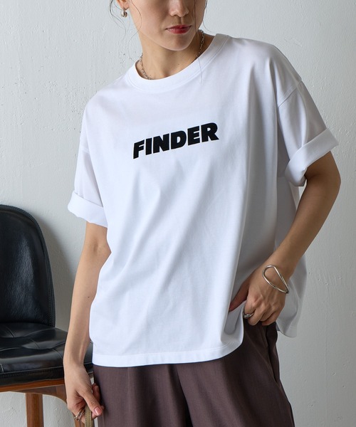 COLONY 2139(コロニートゥーワンスリーナイン)の「FINDERプリントTシャツ(Tシャツ/カットソー・レディース・ホワイト/ライトグレー/ブラウン/グリーン/ブラック・FREE)」の2枚目の写真
