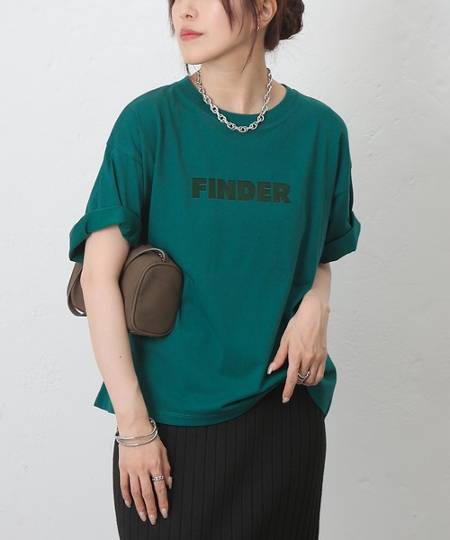 COLONY 2139(コロニートゥーワンスリーナイン)の「FINDERプリントTシャツ(Tシャツ/カットソー・レディース・ホワイト/ライトグレー/ブラウン/グリーン/ブラック・FREE)」の5枚目の写真