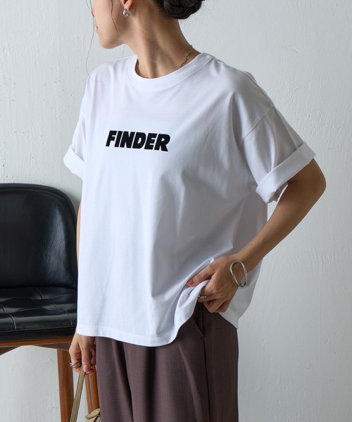 COLONY 2139(コロニートゥーワンスリーナイン)の「FINDERプリントTシャツ(Tシャツ/カットソー・レディース・ホワイト/ライトグレー/ブラウン/グリーン/ブラック・FREE)」の8枚目の写真