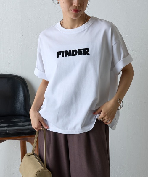 COLONY 2139(コロニートゥーワンスリーナイン)の「FINDERプリントTシャツ(Tシャツ/カットソー・レディース・ホワイト/ライトグレー/ブラウン/グリーン/ブラック・FREE)」の9枚目の写真