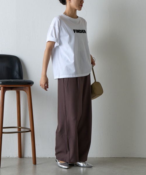 COLONY 2139(コロニートゥーワンスリーナイン)の「FINDERプリントTシャツ(Tシャツ/カットソー・レディース・ホワイト/ライトグレー/ブラウン/グリーン/ブラック・FREE)」の12枚目の写真