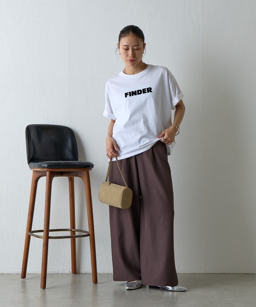 COLONY 2139(コロニートゥーワンスリーナイン)の「FINDERプリントTシャツ(Tシャツ/カットソー・レディース・ホワイト/ライトグレー/ブラウン/グリーン/ブラック・FREE)」の11枚目の写真