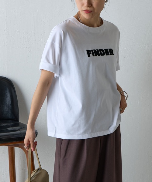 COLONY 2139(コロニートゥーワンスリーナイン)の「FINDERプリントTシャツ(Tシャツ/カットソー・レディース・ホワイト/ライトグレー/ブラウン/グリーン/ブラック・FREE)」の6枚目の写真