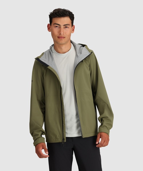 OUTDOOR RESEARCH（アウトドアリサーチ）の「OUTDOOR RESEARCH/アウトドアリサーチ Stratoburst Stretch Rain Jacket（ブルゾン・メンズ・グリーン・LARGE/MEDIUM）」の2枚目の写真