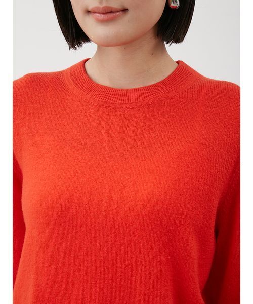Mila Owen(ミラオーウェン)の「ウール100%ベーシッククルーネックニット(ニット/セーター・レディース・グレー/ミント/ベージュ/レッド/ダークブラウン・0/1)」の13枚目の写真