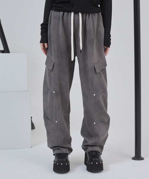 ENVYM（アンビー）の「リベットウォッシュスウェットパンツ（スウェットパンツ・レディース・グレー/ブラック・FREE）」の7枚目の写真