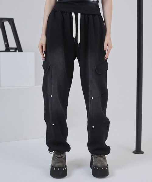 ENVYM（アンビー）の「リベットウォッシュスウェットパンツ（スウェットパンツ・レディース・グレー/ブラック・FREE）」の17枚目の写真