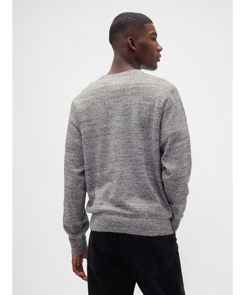 GAP(ギャップ)の「リラックスフィット GAPロゴ インターシャセーター(ニット/セーター・メンズ・ブラック/グレー/グリーン/ネイビー/ベージュ・XS/S/M/L/XL)」の9枚目の写真