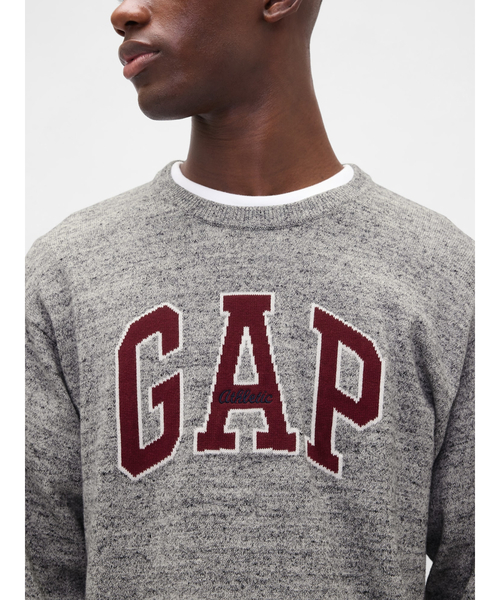 GAP(ギャップ)の「リラックスフィット GAPロゴ インターシャセーター(ニット/セーター・メンズ・ブラック/グレー/グリーン/ネイビー/ベージュ・XS/S/M/L/XL)」の3枚目の写真