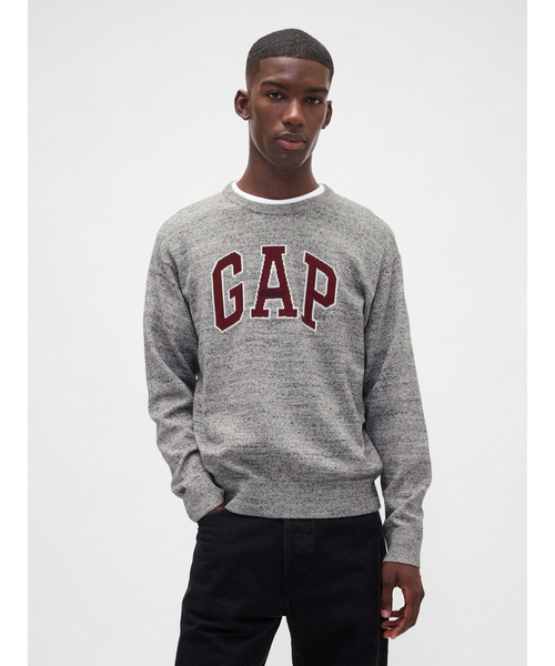 GAP(ギャップ)の「リラックスフィット GAPロゴ インターシャセーター(ニット/セーター・メンズ・ブラック/グレー/グリーン/ネイビー/ベージュ・XS/S/M/L/XL)」の18枚目の写真