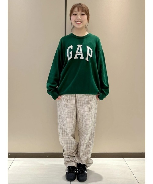 GAP(ギャップ)の「リラックスフィット GAPロゴ インターシャセーター(ニット/セーター・メンズ・ブラック/グレー/グリーン/ネイビー/ベージュ・XS/S/M/L/XL)」の15枚目の写真