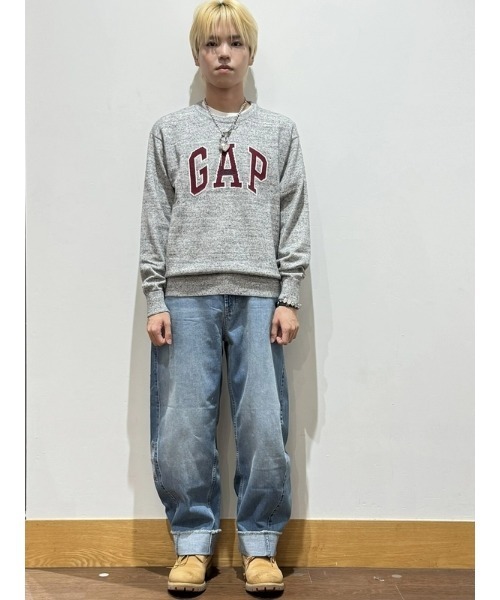GAP(ギャップ)の「リラックスフィット GAPロゴ インターシャセーター(ニット/セーター・メンズ・ブラック/グレー/グリーン/ネイビー/ベージュ・XS/S/M/L/XL)」の17枚目の写真