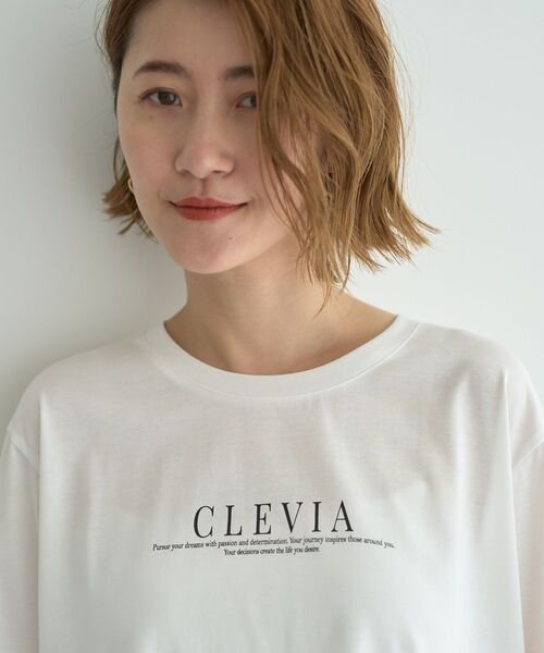 YECCA VECCA（イェッカヴェッカ）の「ラウンドヘム長袖ロゴTee（Tシャツ/カットソー・レディース・オフホワイト/シルバー・FREE）」の10枚目の写真