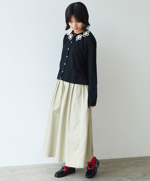 bulle de savon（ビュルデサボン）の「《early spring》チノクロス tuck スカート（スカート・レディース・ベージュ/オフホワイト・FREE）」の11枚目の写真