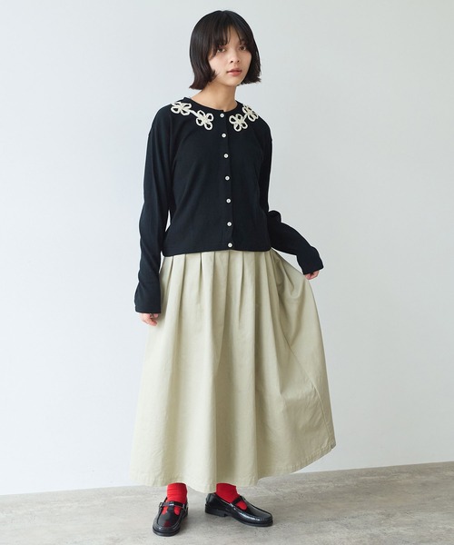 bulle de savon（ビュルデサボン）の「《early spring》チノクロス tuck スカート（スカート・レディース・ベージュ/オフホワイト・FREE）」の13枚目の写真