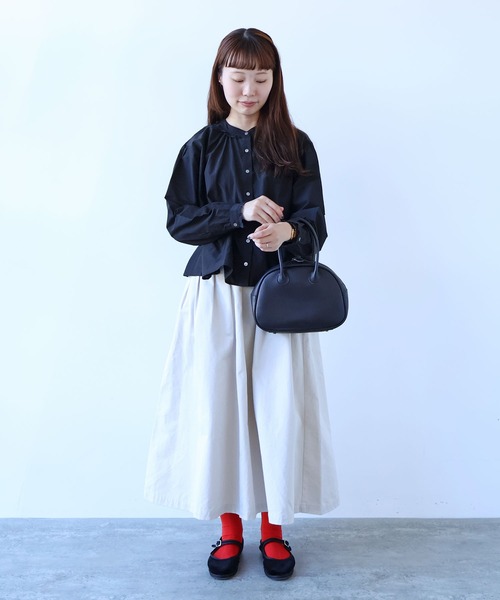 bulle de savon（ビュルデサボン）の「《early spring》チノクロス tuck スカート（スカート・レディース・ベージュ/オフホワイト・FREE）」の20枚目の写真