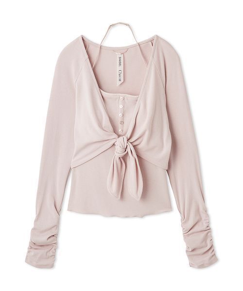 SNIDEL（スナイデル）の「【Chacott】カップインボレロプルオーバー（Tシャツ/カットソー・レディース・アイボリー/ブルー/ピンク・F）」の5枚目の写真