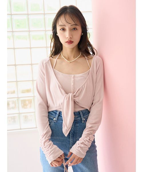 SNIDEL（スナイデル）の「【Chacott】カップインボレロプルオーバー（Tシャツ/カットソー・レディース・アイボリー/ブルー/ピンク・F）」の21枚目の写真