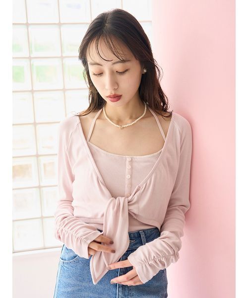 SNIDEL（スナイデル）の「【Chacott】カップインボレロプルオーバー（Tシャツ/カットソー・レディース・アイボリー/ブルー/ピンク・F）」の12枚目の写真