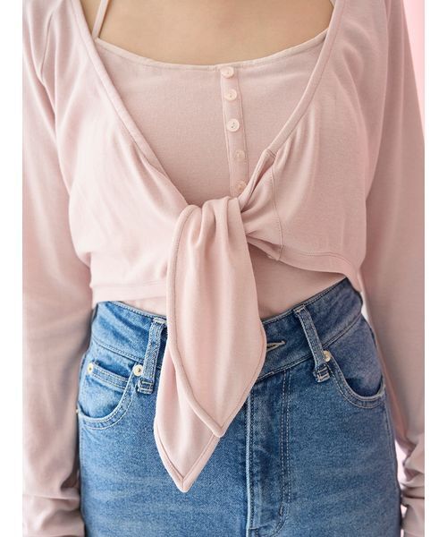 SNIDEL（スナイデル）の「【Chacott】カップインボレロプルオーバー（Tシャツ/カットソー・レディース・アイボリー/ブルー/ピンク・F）」の13枚目の写真