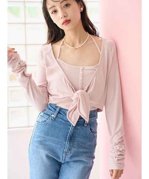 SNIDEL（スナイデル）の「【Chacott】カップインボレロプルオーバー（Tシャツ/カットソー・レディース・アイボリー/ブルー/ピンク・F）」の10枚目の写真