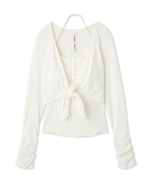 SNIDEL（スナイデル）の「【Chacott】カップインボレロプルオーバー（Tシャツ/カットソー・レディース・アイボリー/ブルー/ピンク・F）」の11枚目の写真